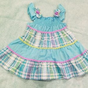 Youngland Baby | Turquoise Plaid Dress